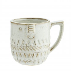 MUG RUSTIC FACE OFF WHITE 9 